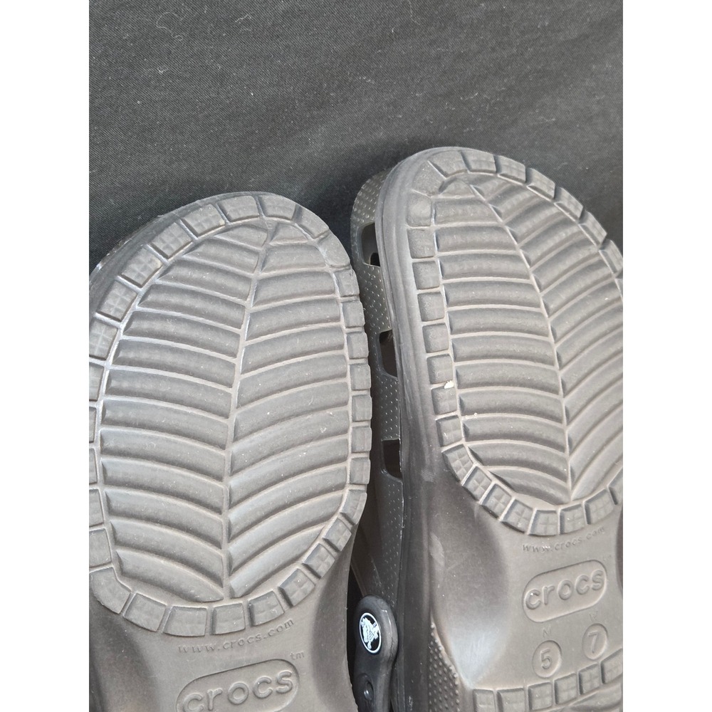 Crocs Classic Translucent Clogs Black Women 7 Men 5 Water Shoes 206908-001 - Picture 9 of 9